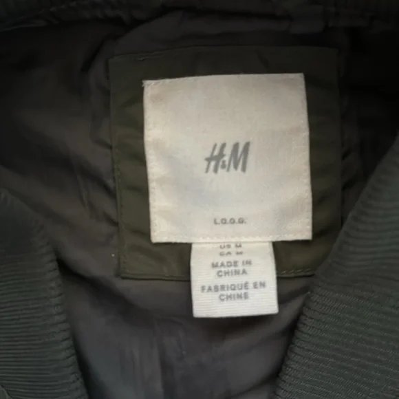H&M NASA Bomber Green US M - Picture 2 of 4